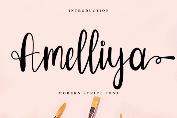 Amelliya: A Romantic Script Typeface for Editorial Design