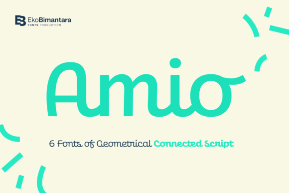 Amio: A Geometrical Script Font That Elevates Handmade Product Design