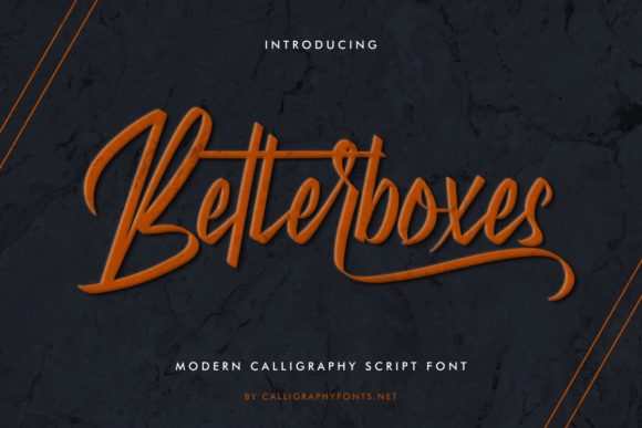 Betterboxes: A Dynamic Script Font for Modern Marketing Designs