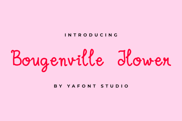 Bougenville Flowers: A Handwritten Font for Your Brand