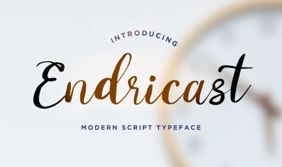 Endricast: A Charming Script Font for Editorial Design