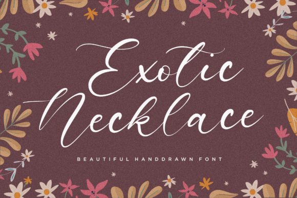Exotic Necklace: An Elegant Handwritten Font for Branding