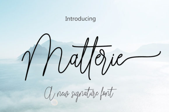 h1>Matterie: A Thin, Elegant Handwritten Font for Crafters and Product Designers