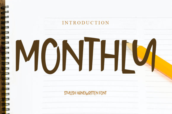 Monthly: A Handwritten Font for Editorial Design