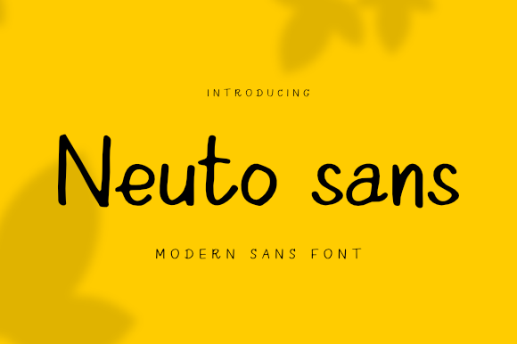 Neuto Sans: A Handwritten Font for Modern Editorial Design