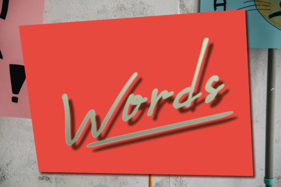 Words: A Handwritten Script Font for Web Design
